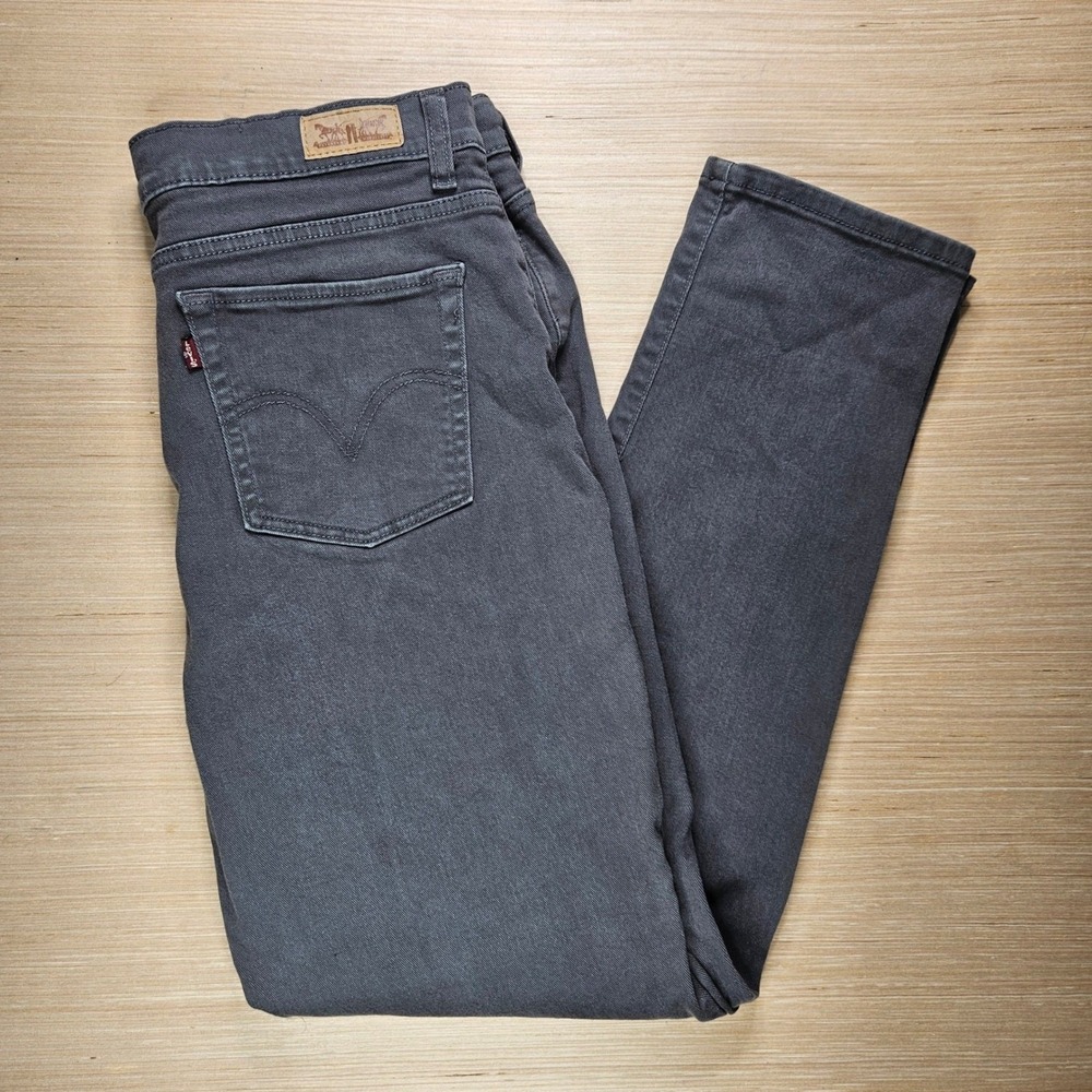 Levi's 512 Perfectly Slimming Skinny Jeans Dark Gray Women's Size 16M 34x31